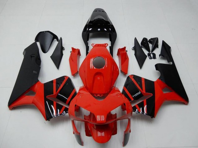 Carénages Moto Honda CBR600RR 2003-2004 - Rouge Noir Brillant OEM Style