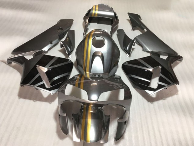 Carénages Moto Honda CBR600RR 2003-2004 - Argent Or Noir Brillant