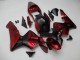 Carénages Moto Honda CBR600RR 2003-2004 - Rouge Noir Mat Bande