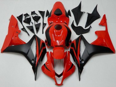 Kits Carénage Moto ABS Honda CBR600RR 2007-2008 - Rouge Noir Mat