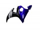 Carénages Moto Yamaha YZF R6 2003-2004 - Bleu Blanc Noir Brillant