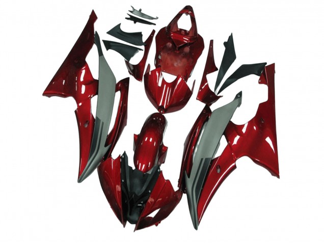 Carénages Moto Yamaha YZF R6 2008-2016 - Rouge Gris