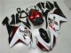 Carénages Moto Kawasaki ZX6R 2007-2008 - Blanc Noir Rouge