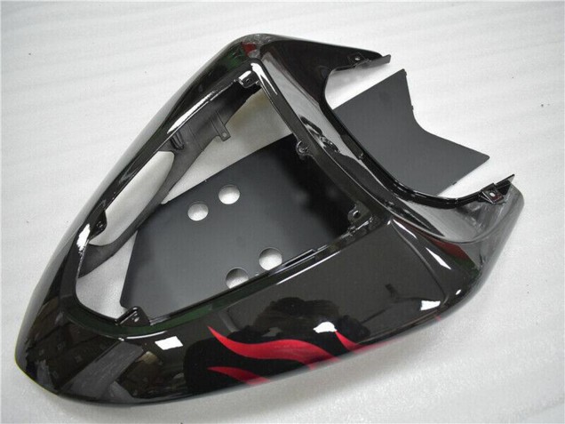 Carénage Moto Kawasaki ZX10R 2006-2007 - Noir Brillant Rouge Flamme