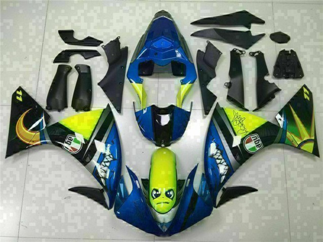 Carénages Moto Yamaha YZF R1 2009-2011 - Bleu Jaune Requin