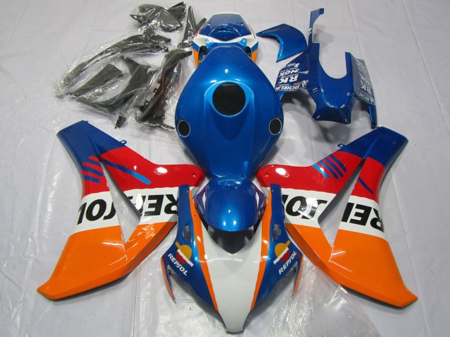 Carénages Moto Honda CBR1000RR 2008-2011 - Orange Blanc Rouge Bleu Repsol