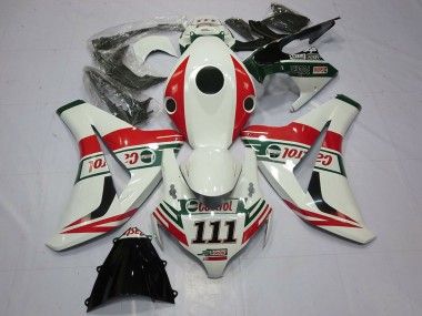 Carénages Moto Honda CBR1000RR 2008-2011 - Blanc Rouge Vert Castrol 111