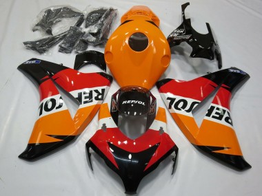 Kit Carénages Moto Honda CBR1000RR 2008-2011 - Orange Blanc Rouge Noir Brillant Repsol