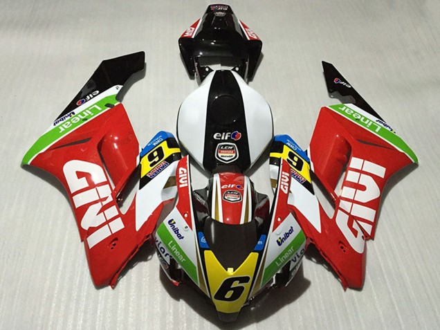Carénages Moto Honda CBR1000RR 2004-2005 - Blanc Rouge Vert Jaune Noir Brillant Givi 6
