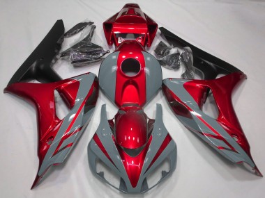 Carénages Moto Honda CBR1000RR 2006-2007 - Nardo Gris Rouge Noir Mat