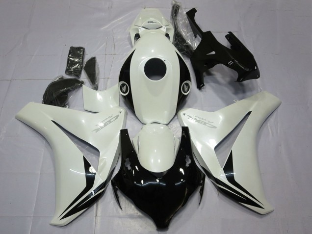 Carénages Moto Honda CBR1000RR 2008-2011 - Blanc Perle Noir Brillant