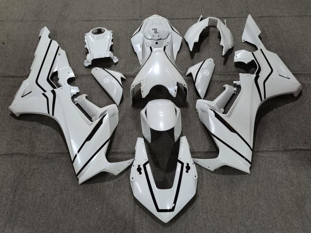 Carénages Moto Honda CBR1000RR 2017-2023 - Blanc Perle Noir Doubler