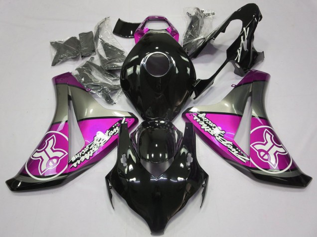 Carénages Moto Honda CBR1000RR 2008-2011 - Gris Rose Noir Brillant