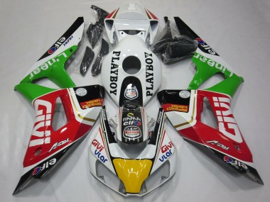 Carénages Moto Honda CBR1000RR 2006-2007 - Blanc Rouge Vert Jaune Noir Givi PlayBoy