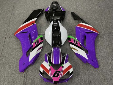 Carénages Moto Honda CBR1000RR 2004-2005 - Violet Blanc Rouge Rose Noir Brillant 6