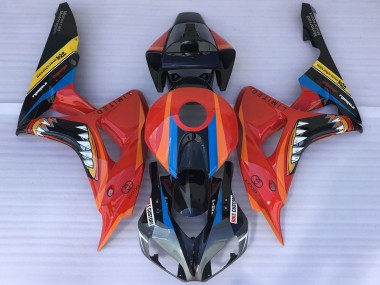 Carénages Moto Honda CBR1000RR 2006-2007 - Rouge Bleu Jaune Noir Brillant Requin