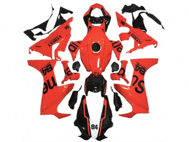 Carénages Moto Honda CBR1000RR 2017-2023 - Rouge Noir Brillant Street Flava