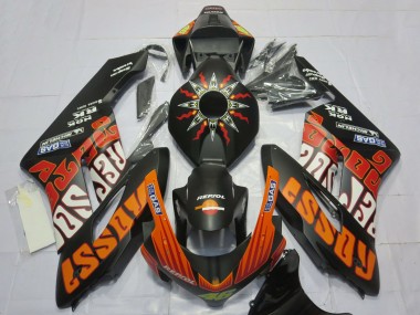 Carénages Moto Honda CBR1000RR 2004-2005 - Noir Mat Orange Rossi