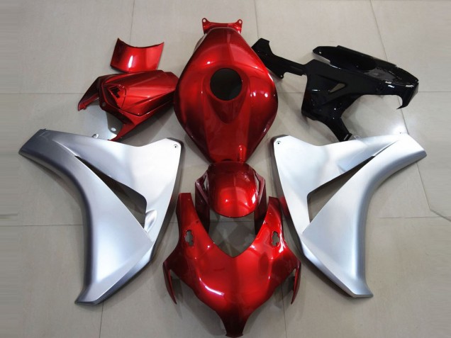Carénages Moto Honda CBR1000RR 2008-2011 - Argent Rouge