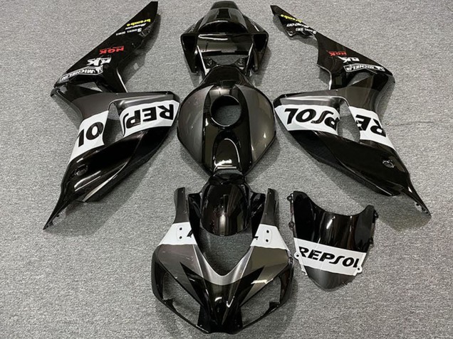 Carénages Moto Honda CBR1000RR 2006-2007 - Gris Blanc Noir Brillant Repsol