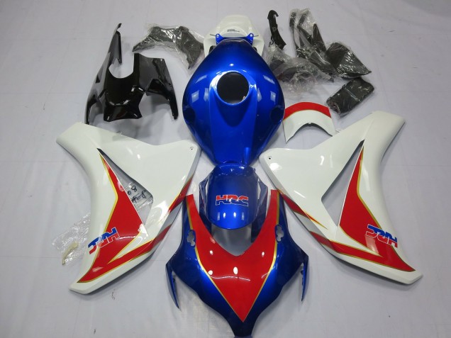 Carénages Moto Honda CBR1000RR 2008-2011 - Blanc Bleu Rouge HRC