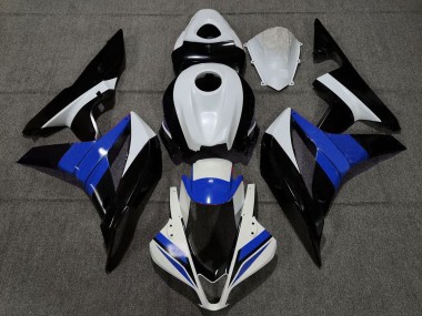 Carénages Moto Honda CBR600RR 2007-2008 - Blanc Bleu Noir Brillant