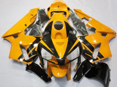 Carénages Moto Honda CBR600RR 2005-2006 - Brillant Orange Noir Brillant Design