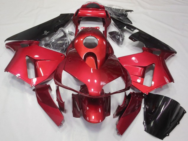 Kits Carénage Moto Honda CBR600RR 2003-2004 - Rouge Noir Brillant
