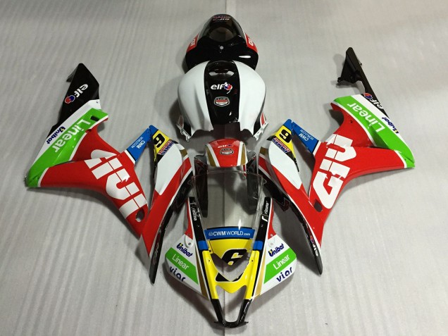 Carénages Moto Honda CBR600RR 2007-2008 - Blanc Rouge Vert Jaune Noir Brillant Givi 6