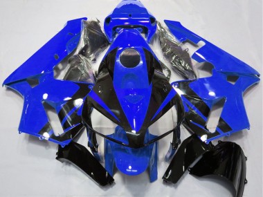Carénages Moto Honda CBR600RR 2005-2006 - Bleu Noir Brillant Design