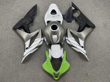 Carénages Moto Honda CBR600RR 2007-2008 - Argent Blanc Vert Noir Brillant