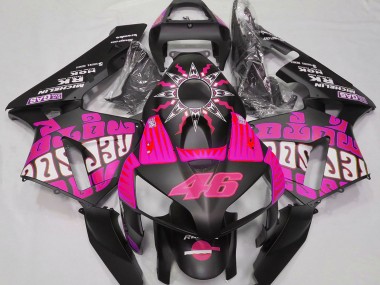 Carénages Moto Honda CBR600RR 2003-2004 - Rose Vif Noir Brillant Rossi Repsol