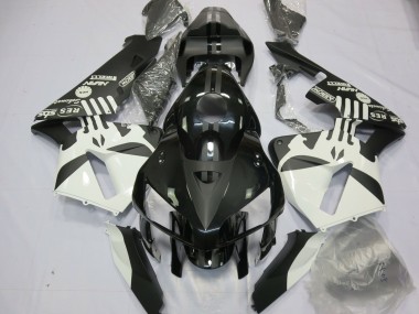 Carénages Moto Honda CBR600RR 2005-2006 - Blanc Noir Mat Puisher Logo