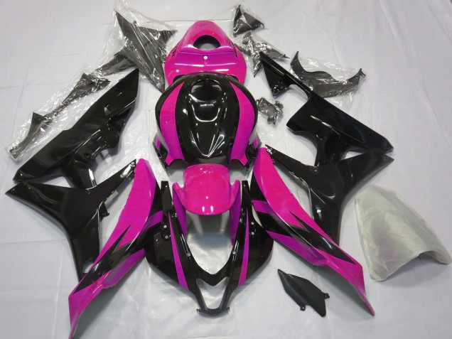 Carénages Moto Honda CBR600RR 2007-2008 - Rose Noir Brillant OEM Style