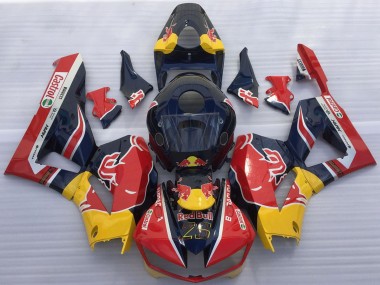 Carénages Moto Honda CBR600RR 2013-2023 - Bleu Foncé Jaune Red Bull