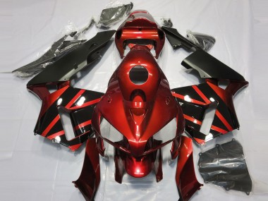 Carénages Moto Honda CBR600RR 2005-2006 - Rouge Noir Brillant Design