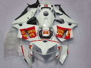 Carénages Moto Honda CBR600RR 2005-2006 - Blanc Rouge Jaune San Carlo 58