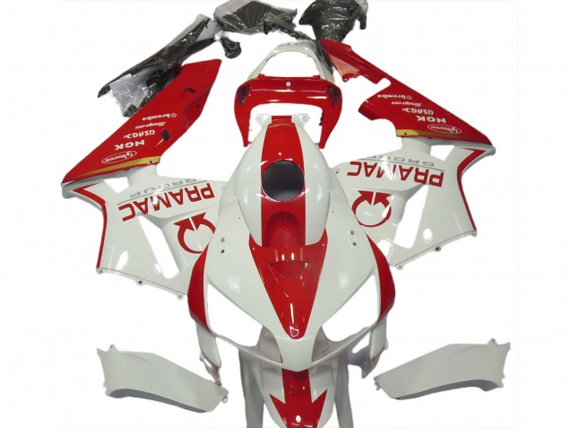 Carénages Moto Honda CBR600RR 2005-2006 - Blanc Rouge Pramac