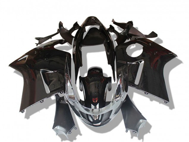 Carénages Moto Honda CBR1100XX Blackbird 1996-2007 - Noir Brillant Gris