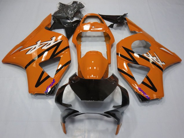Carénages Moto Honda CBR954RR 2002-2003 - Orange Foncé Noir Brillant