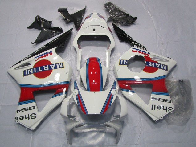 Carénages Moto Honda CBR954RR 2002-2003 - Blanc Rouge Noir Martini