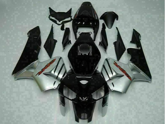 Carénages Moto Honda CBR600RR 2005-2006 - Noir Brillant Argent