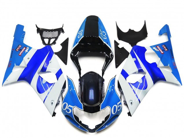 Carénages Moto Suzuki GSXR 1000 2000-2002 - Bleu Blanc Noir 05