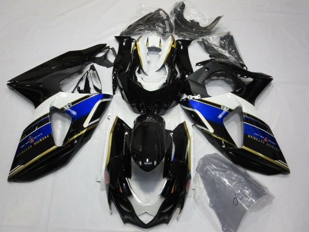 Carénages Moto Suzuki GSXR 1000 2009-2016 - Bleu Blanc Or Noir