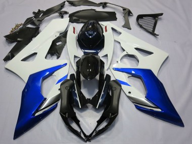 Carénages Moto Suzuki GSXR 1000 2005-2006 - Blanc Bleu Noir