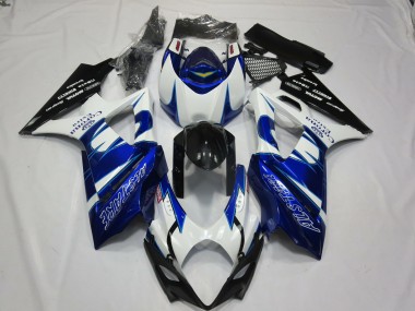 Carénages Moto Suzuki GSXR 1000 2007-2008 - Blanc Bleu Noir Corona Alstare