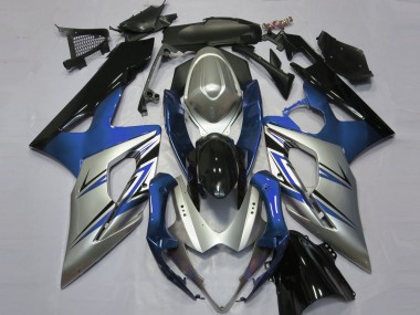 Carénages Moto Suzuki GSXR 1000 2005-2006 - Bleu Argent Noir