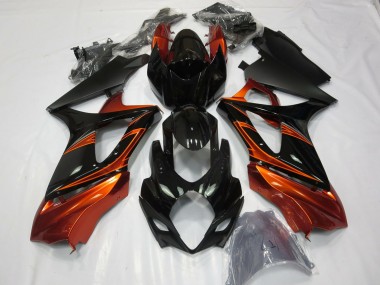Carénages Moto Suzuki GSXR 1000 2007-2008 - Orange Noir