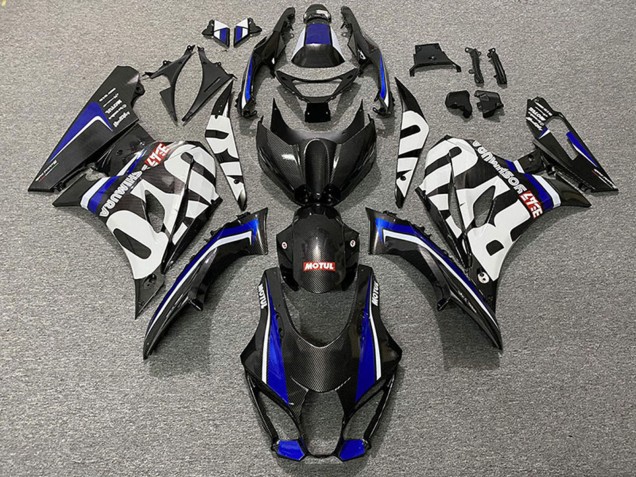 Carénages Moto Suzuki GSXR 1000 2017-2024 - Fibre de Carbone Style Bleu