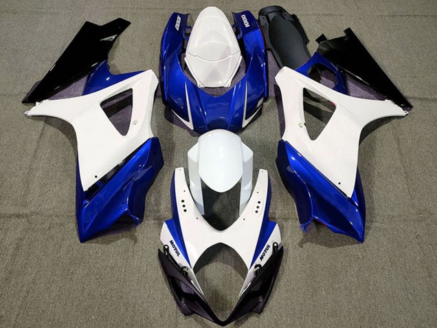 Carénages Moto Suzuki GSXR 1000 2007-2008 - Blanc Bleu Noir